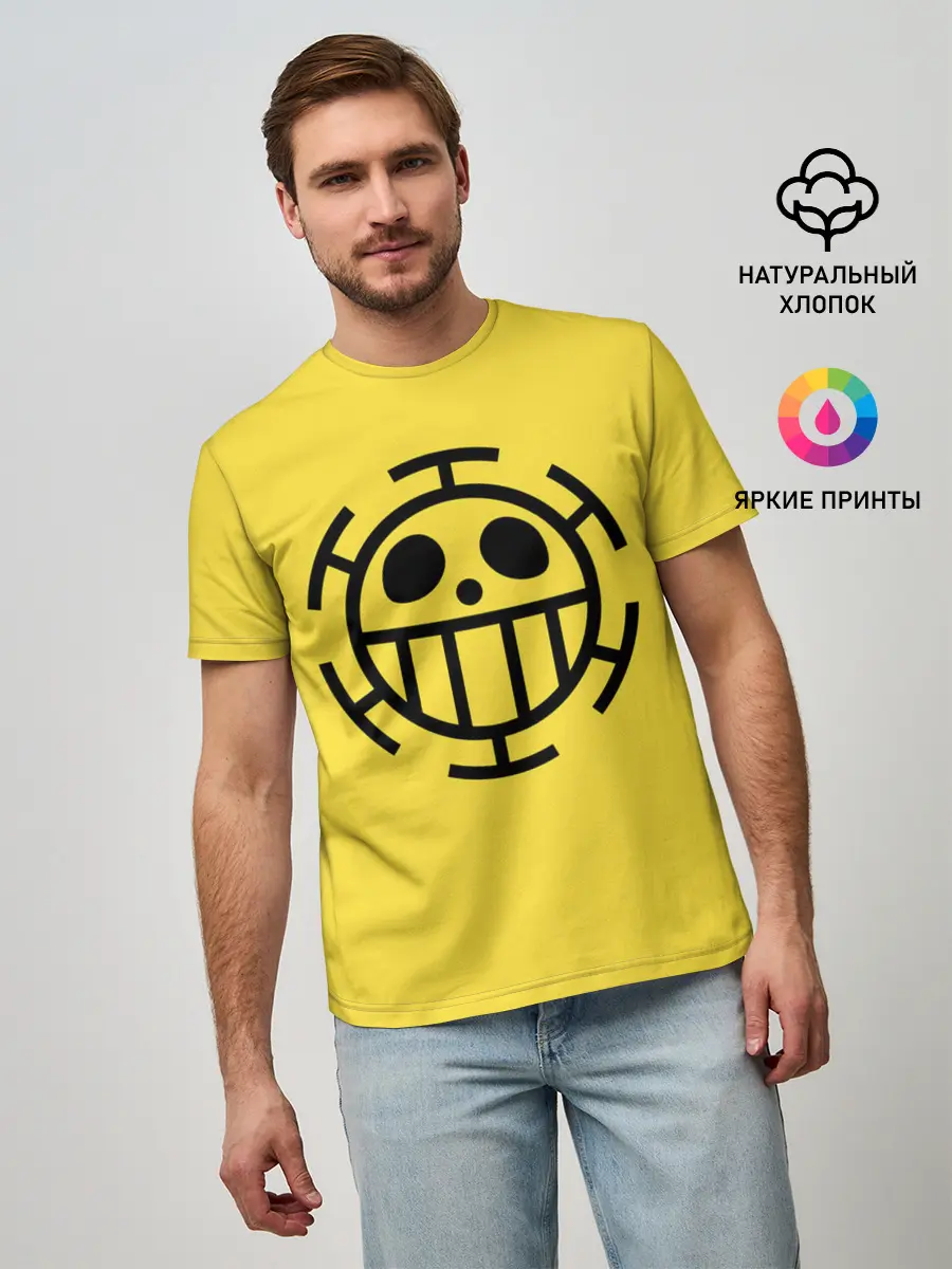 Мужская базовая футболка / Как у Трафальгара Ло One Piece