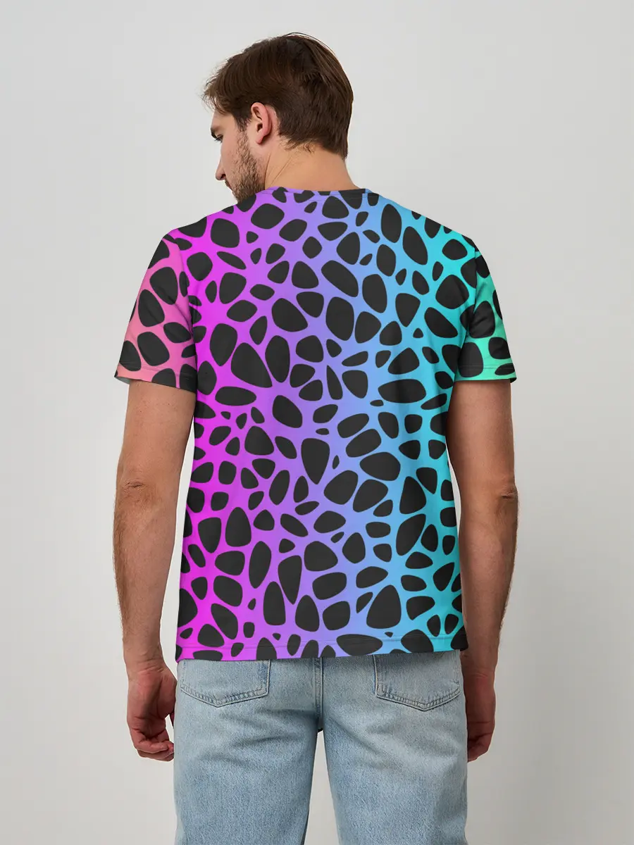 Мужская базовая футболка / Неоновый градиент