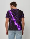 Мужская базовая футболка / GENSHIN IMPACT МОЛНИЯ НЕОН