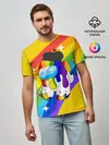 Мужская базовая футболка / AMONG US - Радужный