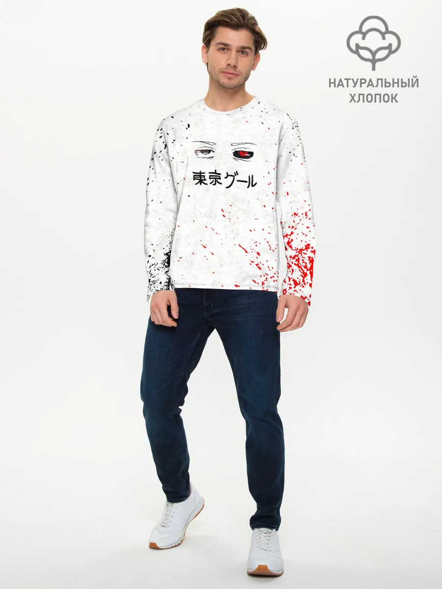 Мужской лонгслив базовый / Токийский гуль