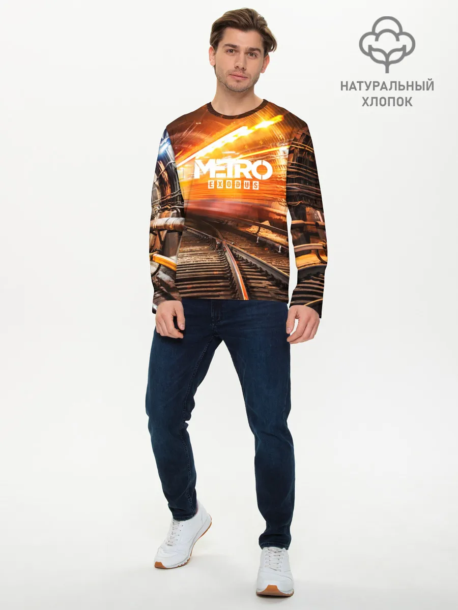 Мужской лонгслив базовый / metro exodus