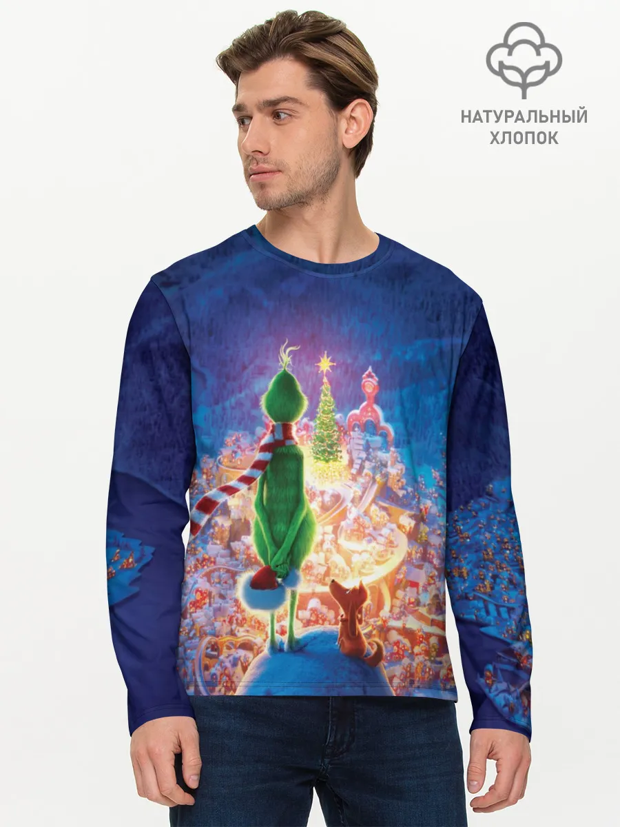 Мужской лонгслив базовый / Dr. Seuss The Grinch