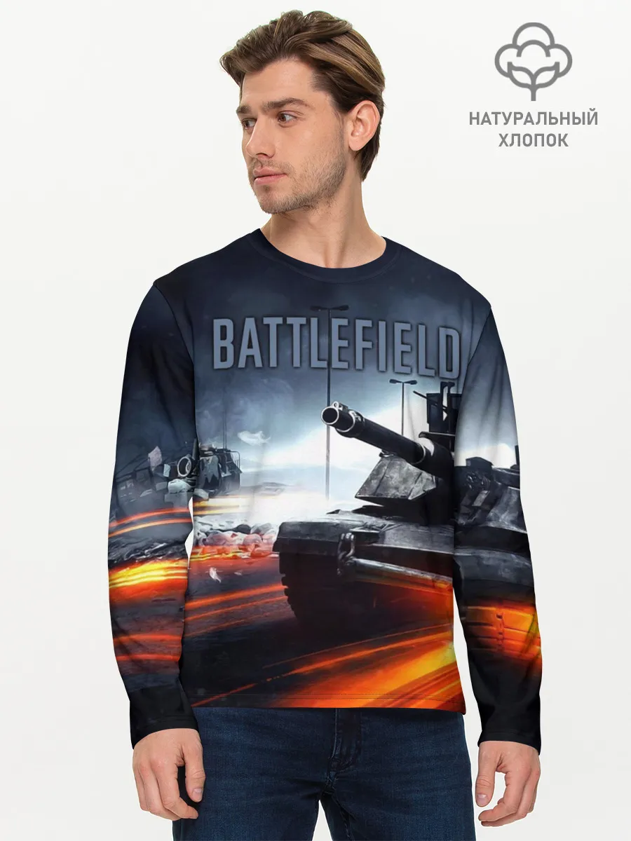 Мужской лонгслив базовый / BATTLEFIELD