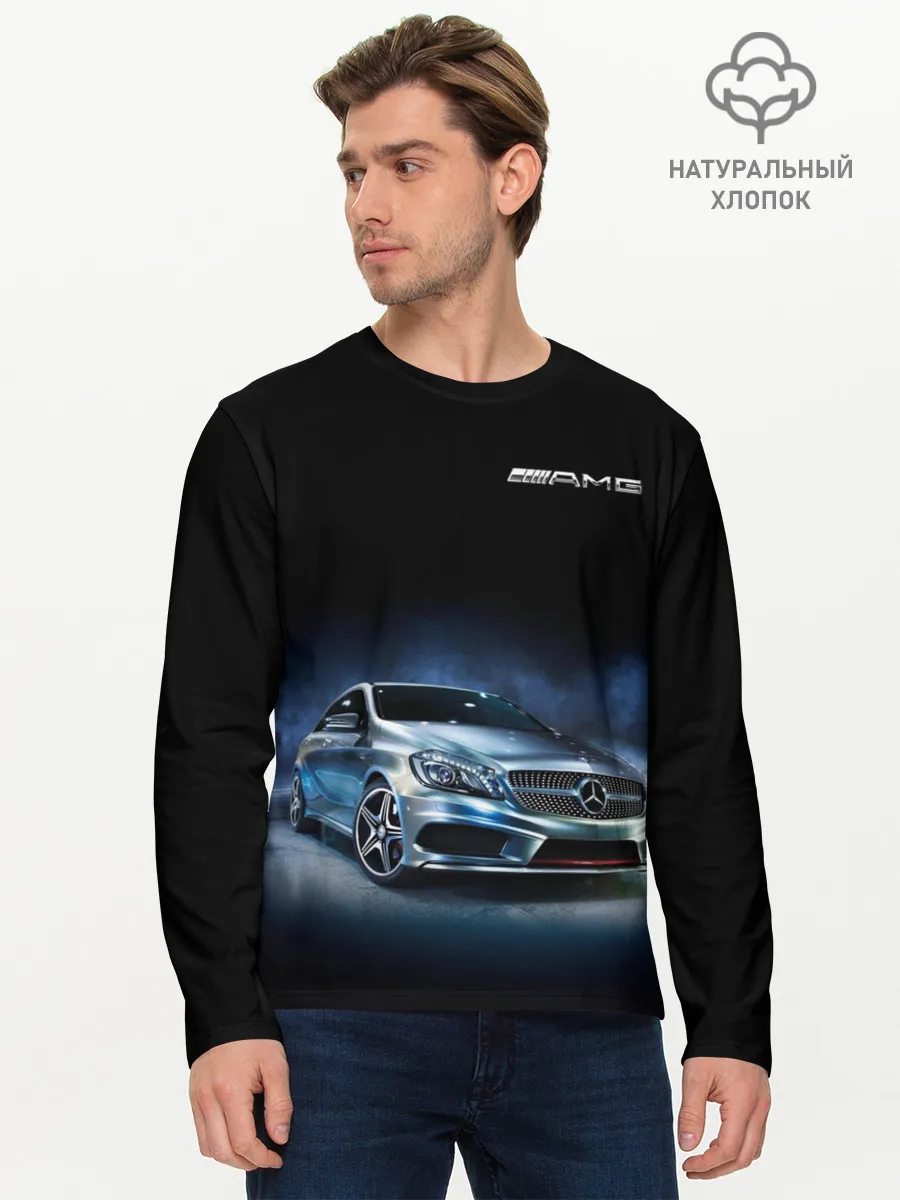 Мужской лонгслив базовый / Mercedes AMG