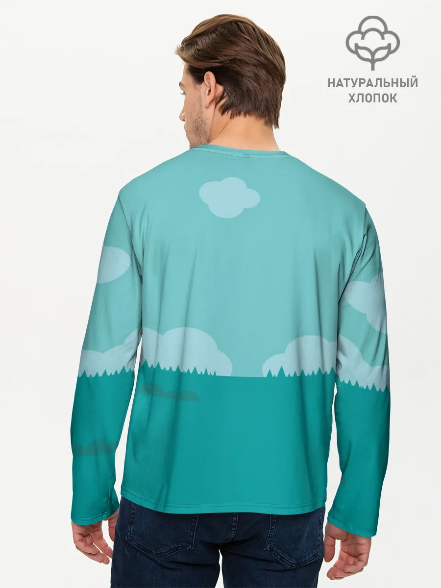 Мужской лонгслив базовый / DAB Корова