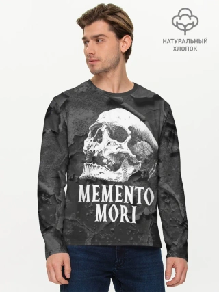 Мужской лонгслив базовый / Memento mori
