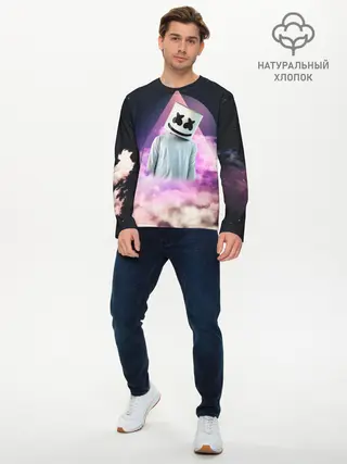 Мужской лонгслив базовый / Marshmallow