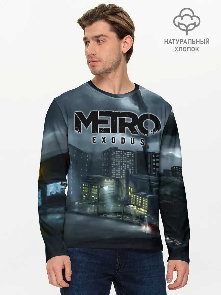 Мужской лонгслив базовый / Метро: Исход