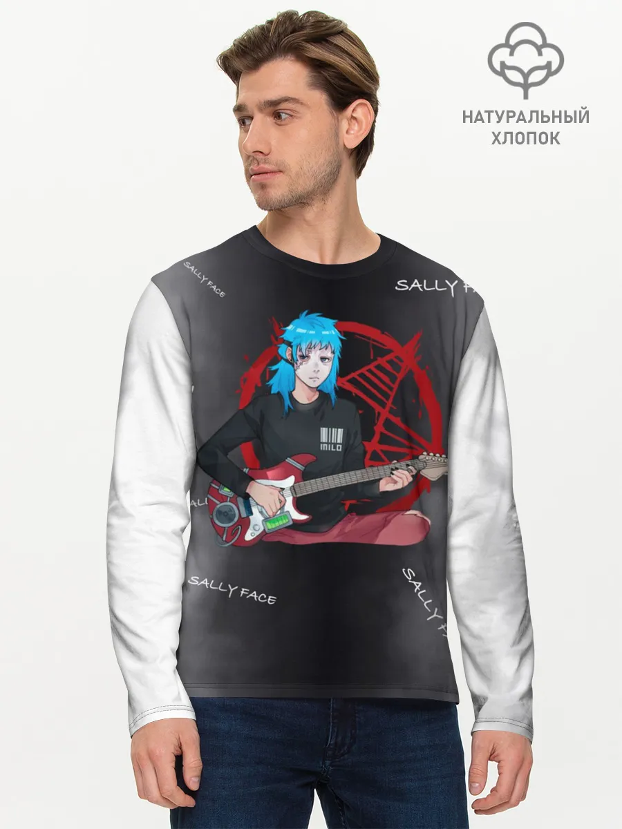 Мужской лонгслив базовый / Sally Face with a Guitar