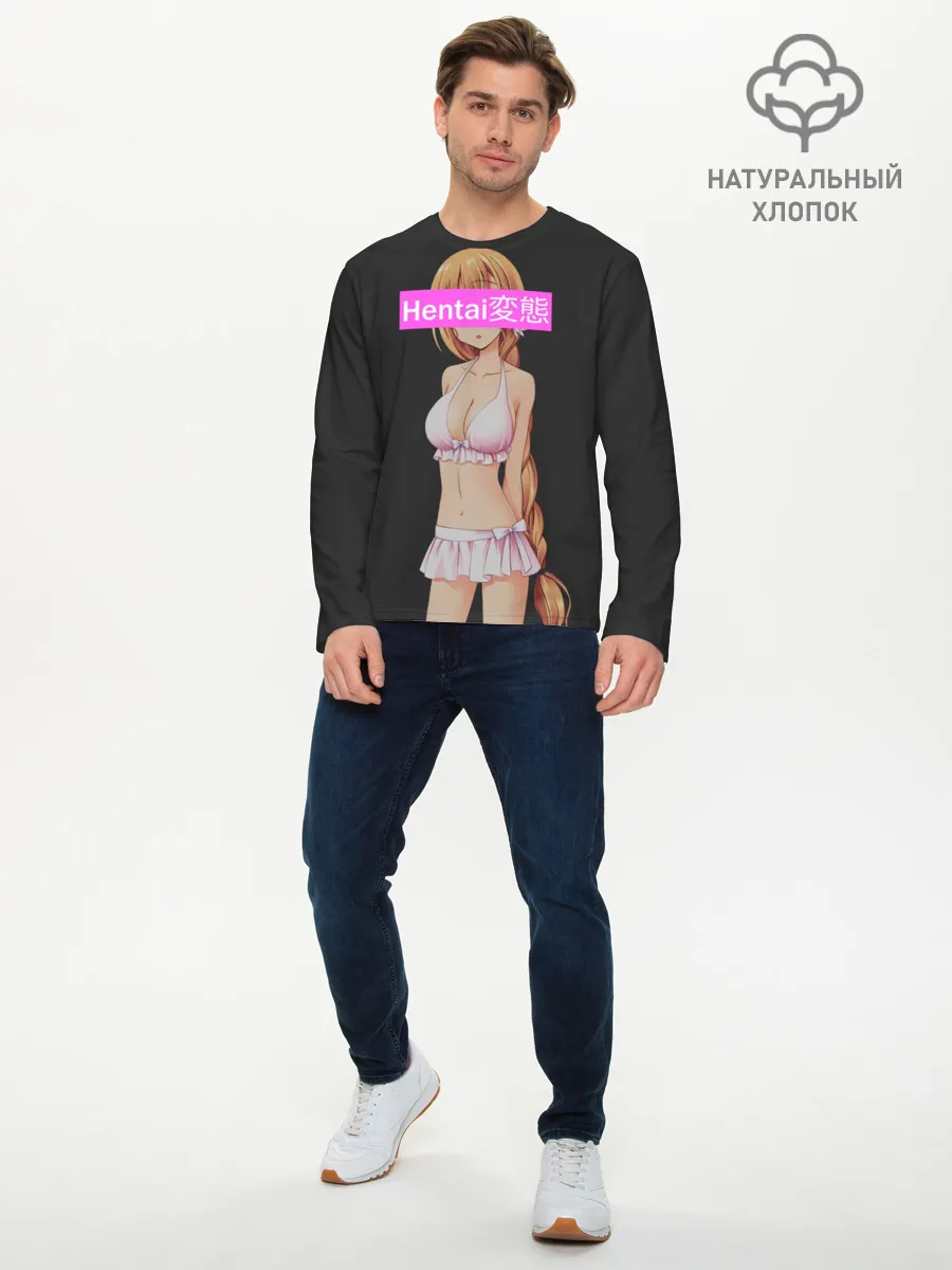 Мужской лонгслив базовый / Японская анимация