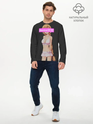 Мужской лонгслив базовый / Японская анимация