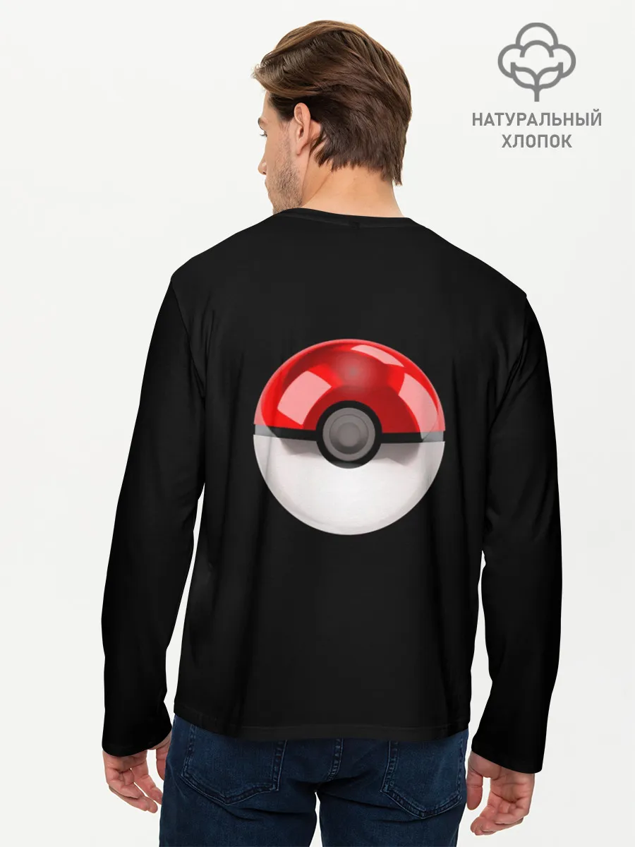 Мужской лонгслив базовый / Покемон Пикачу