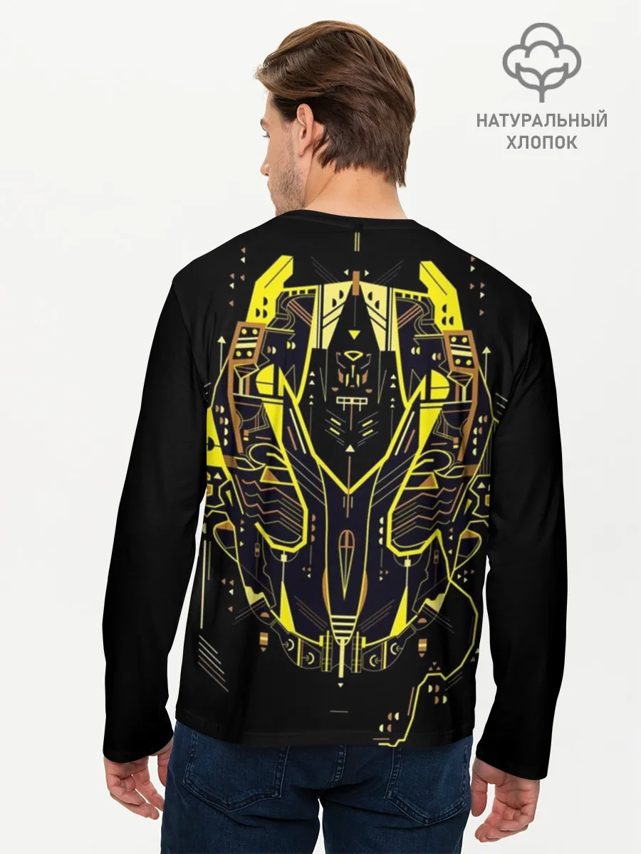 Мужской лонгслив базовый / Автобот Бамблби