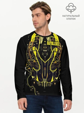 Мужской лонгслив базовый / Автобот Бамблби