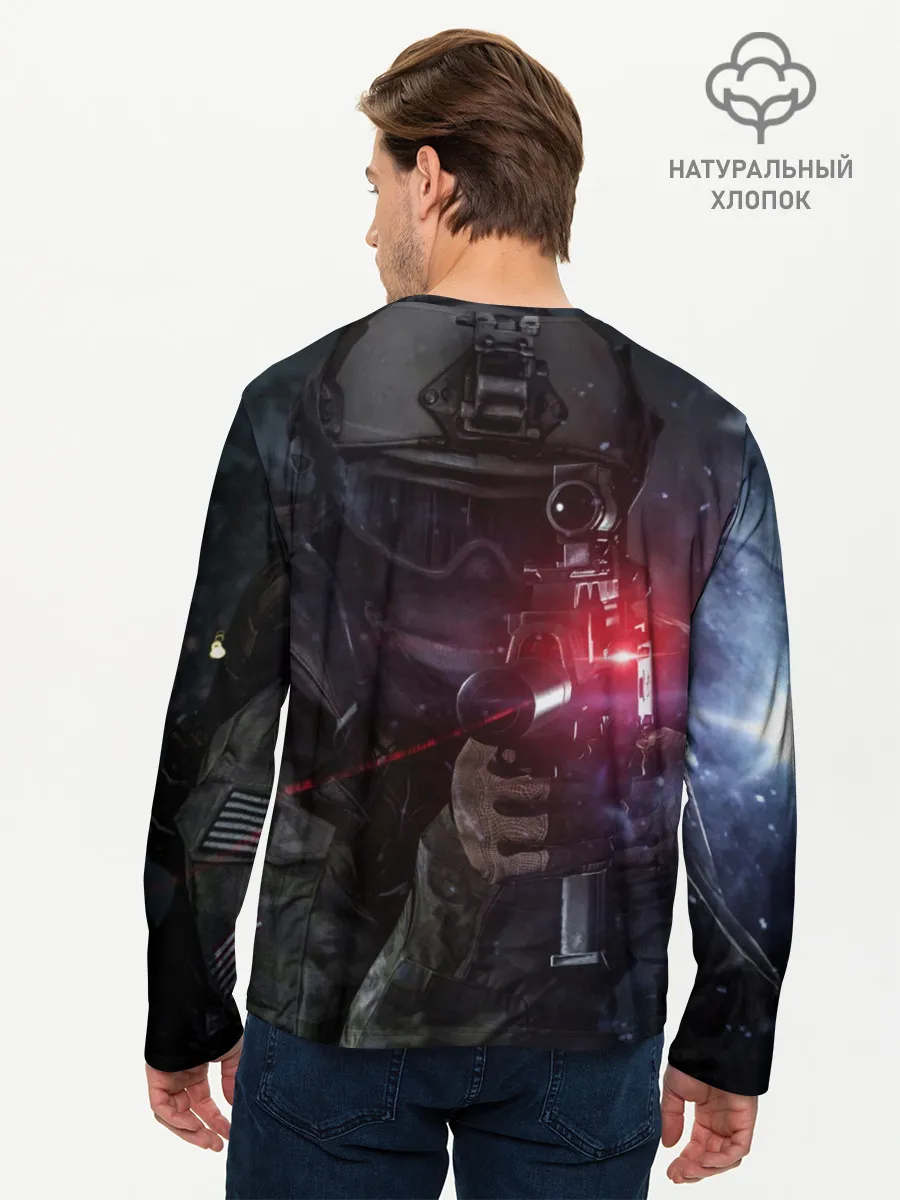 Мужской лонгслив базовый / BATTLEFIELD