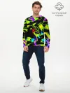 Мужской лонгслив базовый / Кислотное Граффити