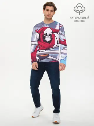 Мужской лонгслив базовый / Скелет