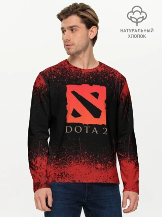 Мужской лонгслив базовый / Кровавая Дота 2