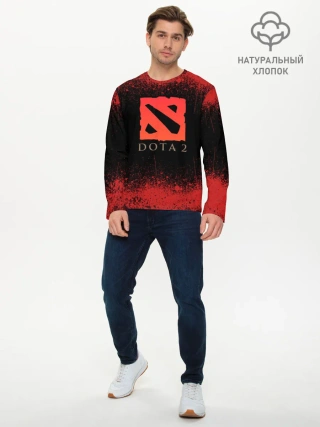 Мужской лонгслив базовый / Кровавая Дота 2