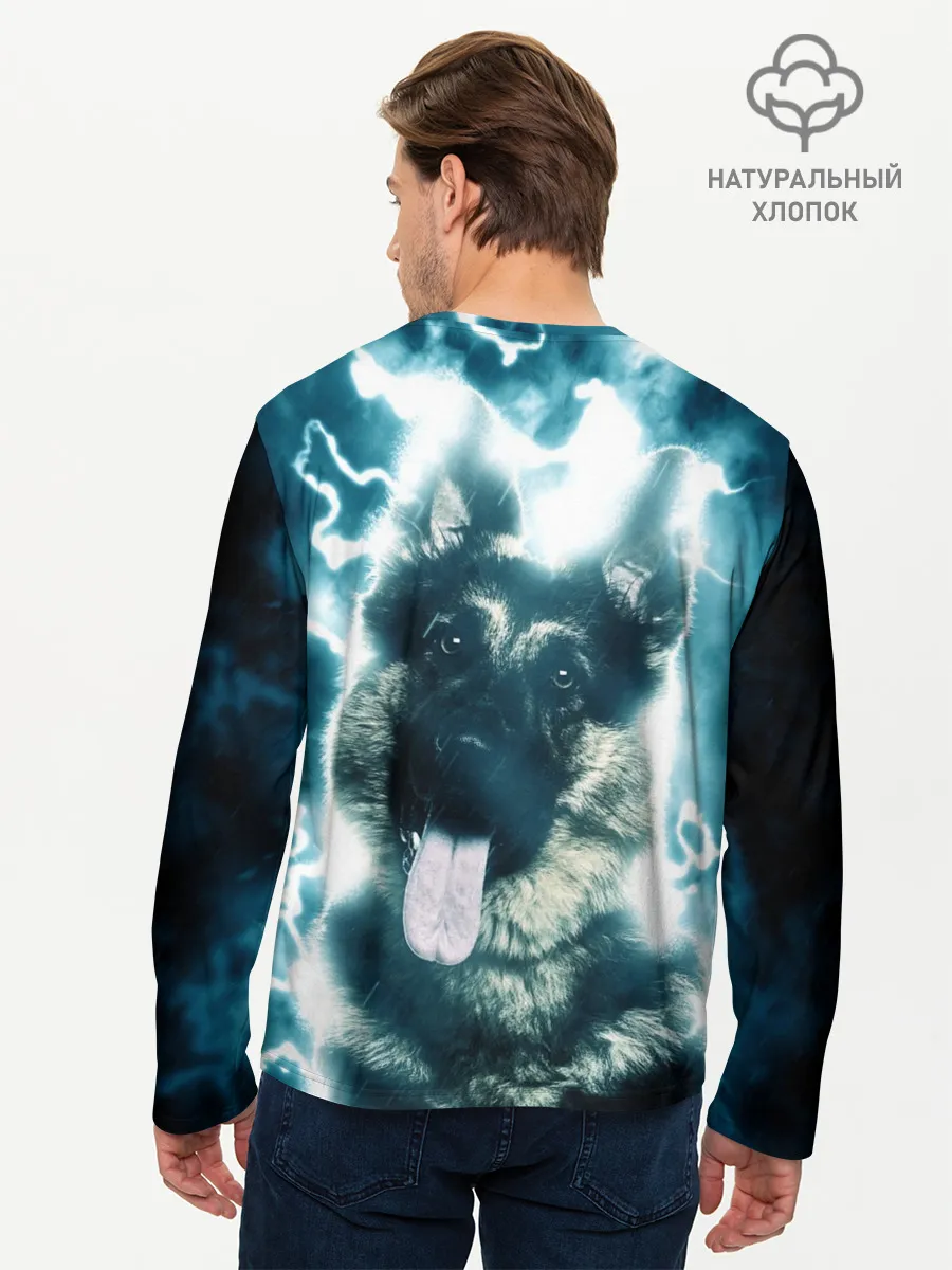 Мужской лонгслив базовый / Немецкая овчарка