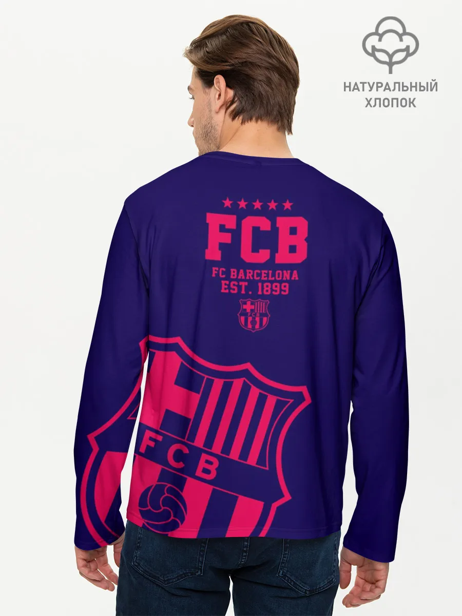 Мужской лонгслив базовый / Барселона