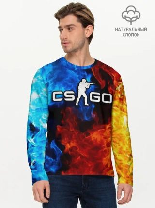 Мужской лонгслив базовый / Counter Strike