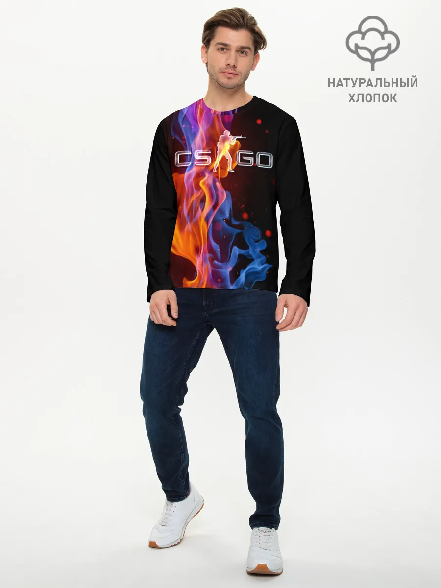 Мужской лонгслив базовый / Counter Strike