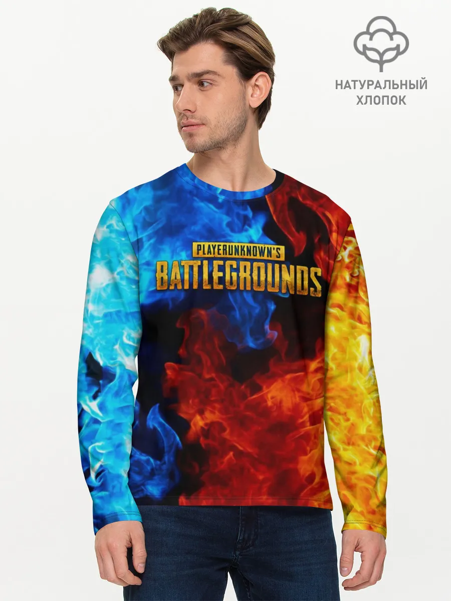 Мужской лонгслив базовый / PUBG