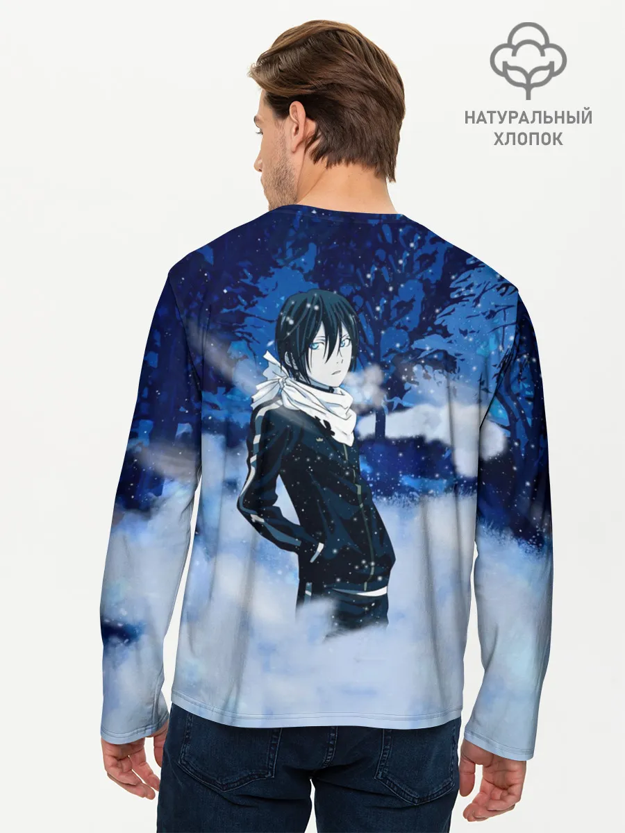 Мужской лонгслив базовый / Снежный Ято. БЕЗДОМНЫЙ БОГ