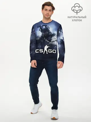 Мужской лонгслив базовый / Counter Strike