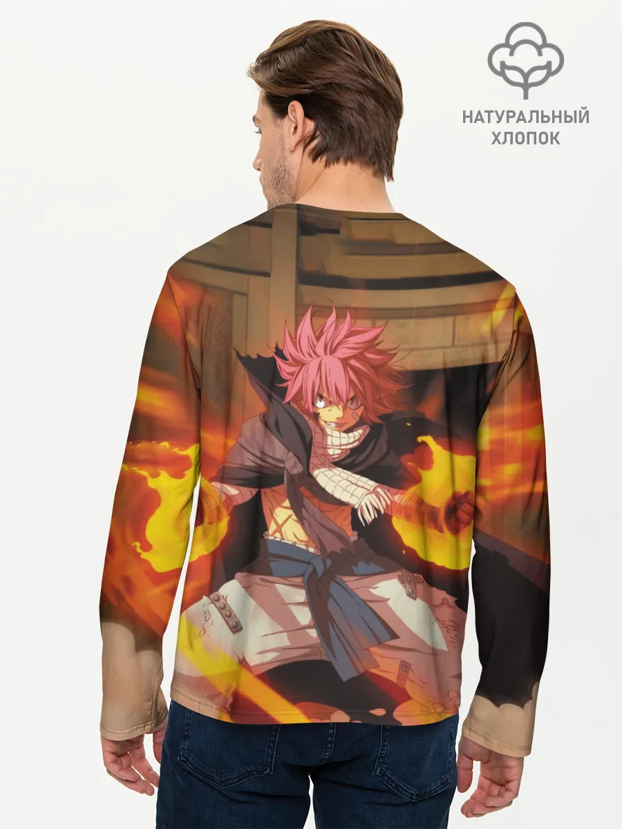 Мужской лонгслив базовый / Нацу огненный боец