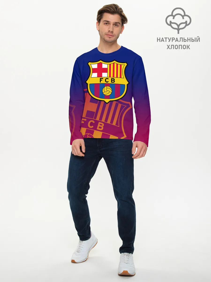 Мужской лонгслив базовый / Барселона