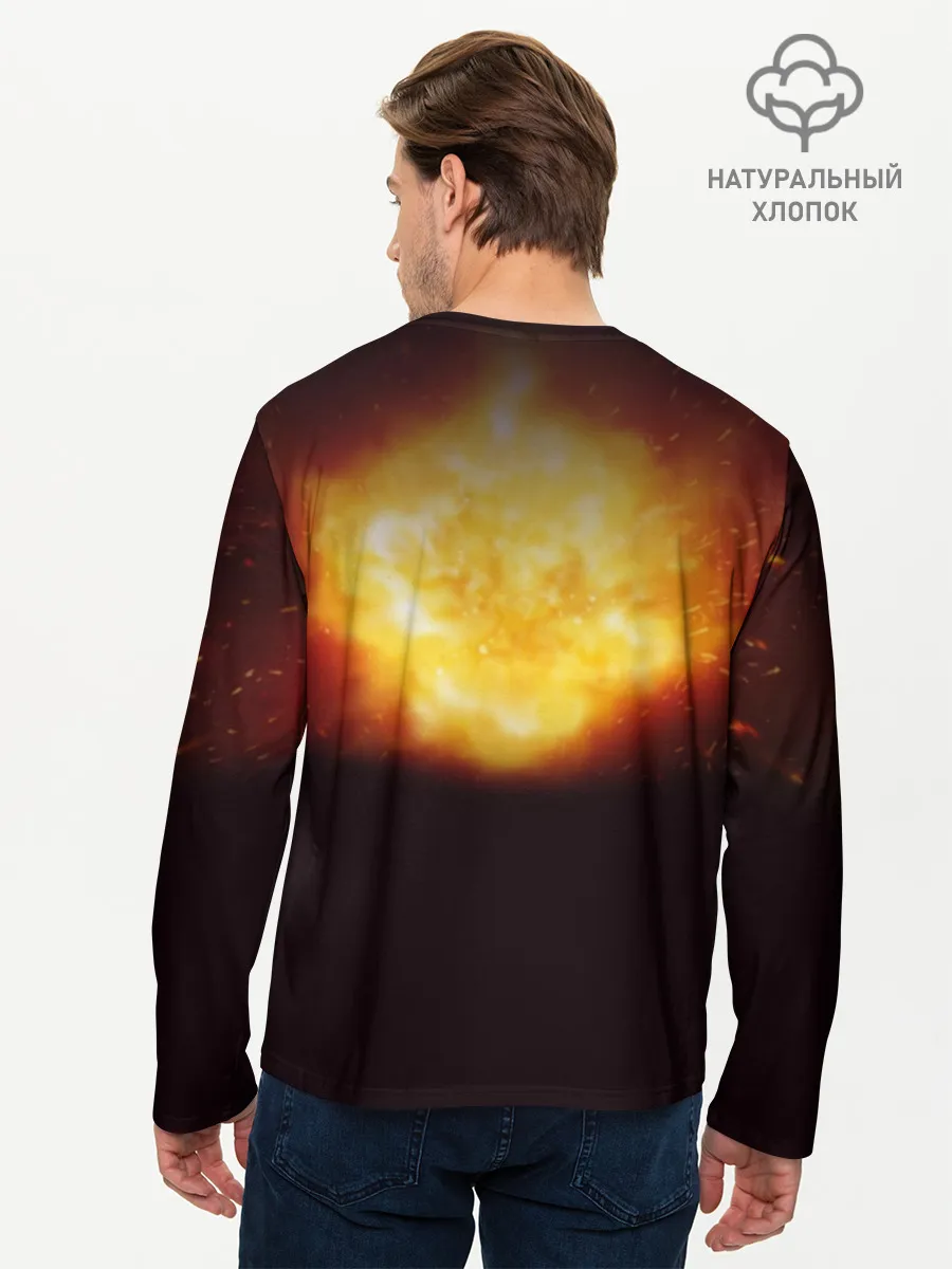 Мужской лонгслив базовый / Демон-Всадник