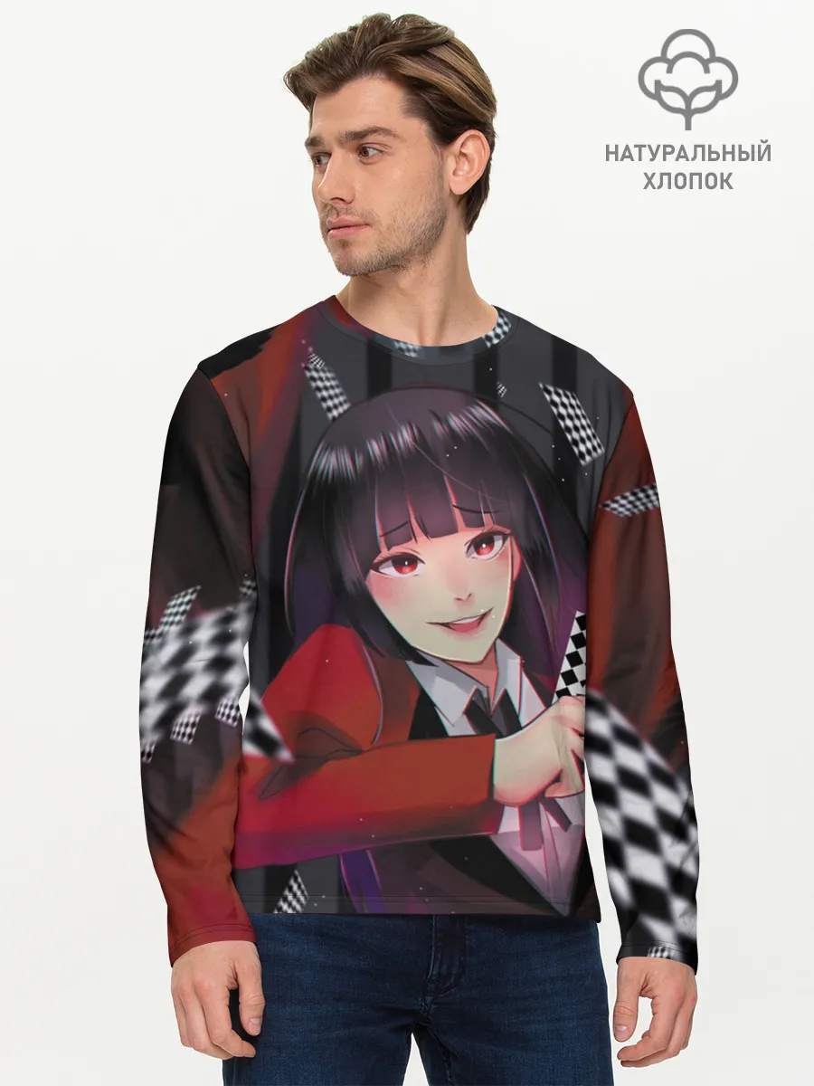 Мужской лонгслив базовый / kakegurui yumeko art