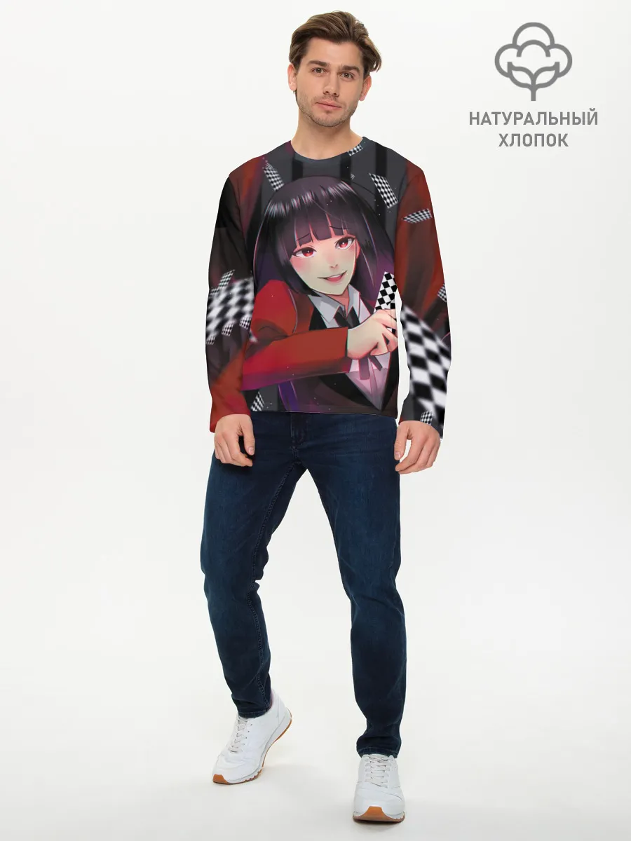 Мужской лонгслив базовый / kakegurui yumeko art