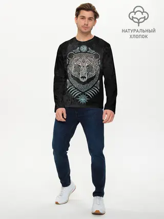 Мужской лонгслив базовый / Русь великая