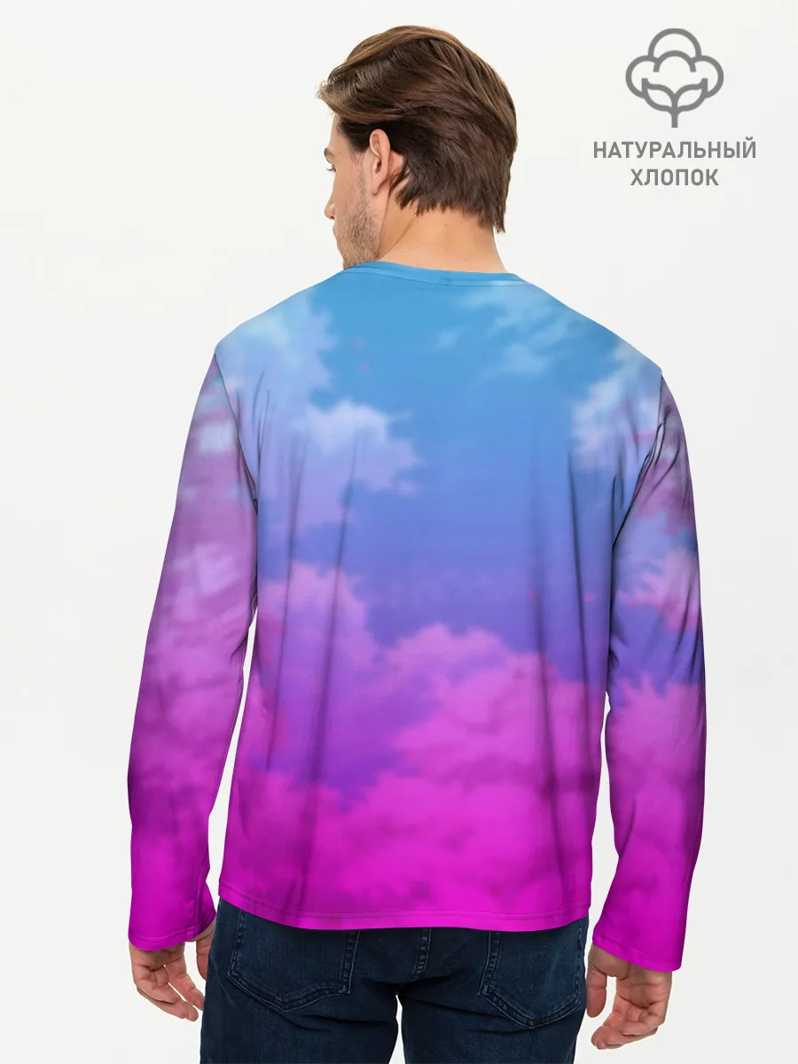 Мужской лонгслив базовый / Anime Senpai Girl pink