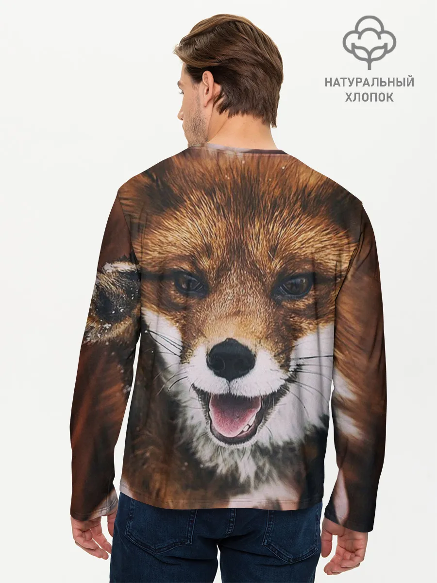Мужской лонгслив базовый / Лисичка
