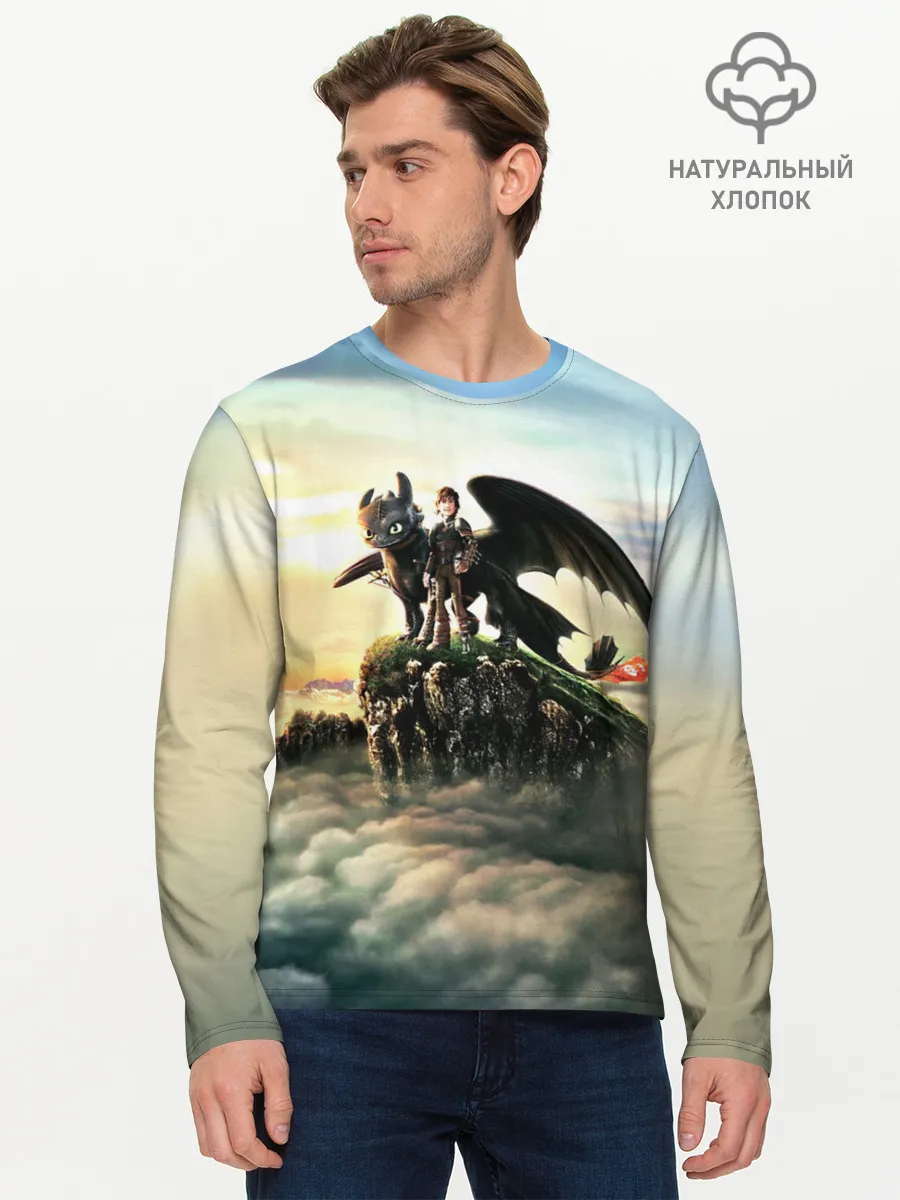 Мужской лонгслив базовый / Как приручить дракона
