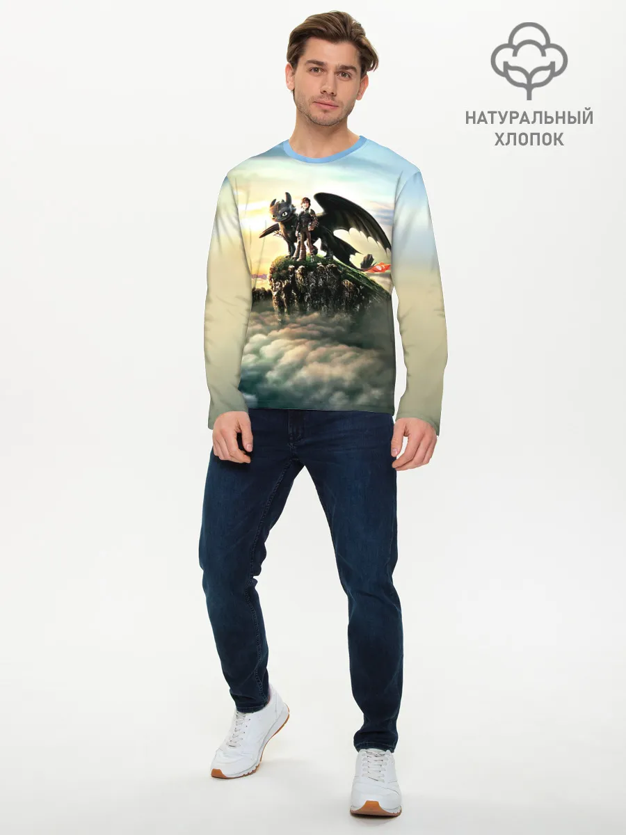 Мужской лонгслив базовый / Как приручить дракона
