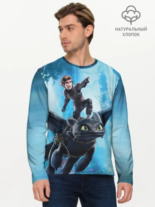 Мужской лонгслив базовый / Как приручить дракона