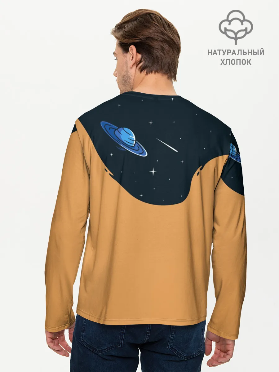 Мужской лонгслив базовый / Космонавт и чернила