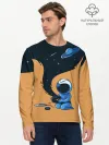 Мужской лонгслив базовый / Космонавт и чернила