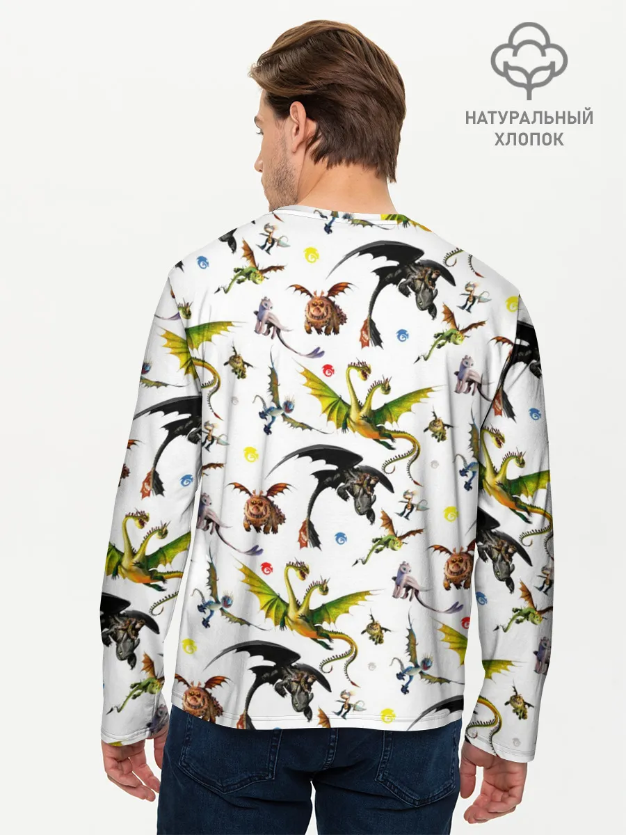 Мужской лонгслив базовый / Как приручить дракона