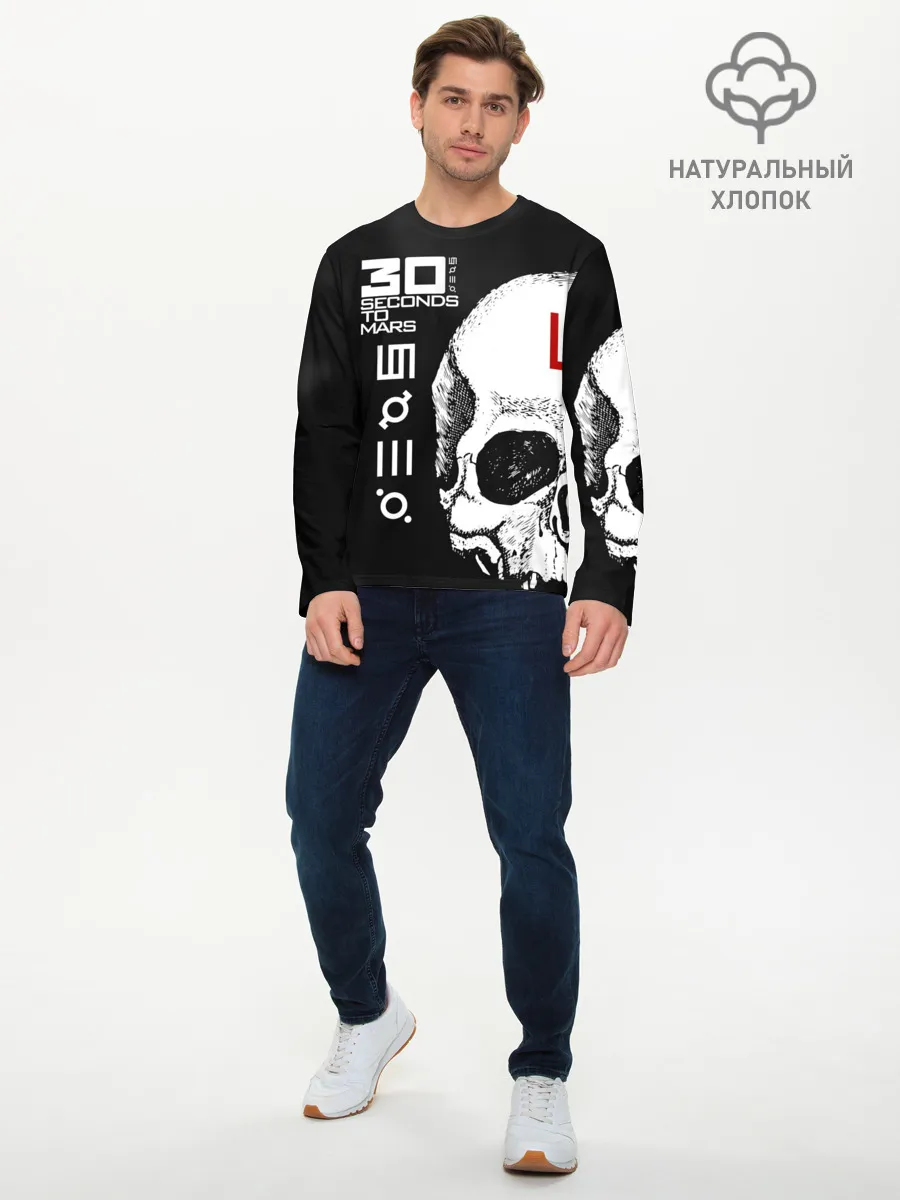 Мужской лонгслив базовый / 30 Seconds to Mars
