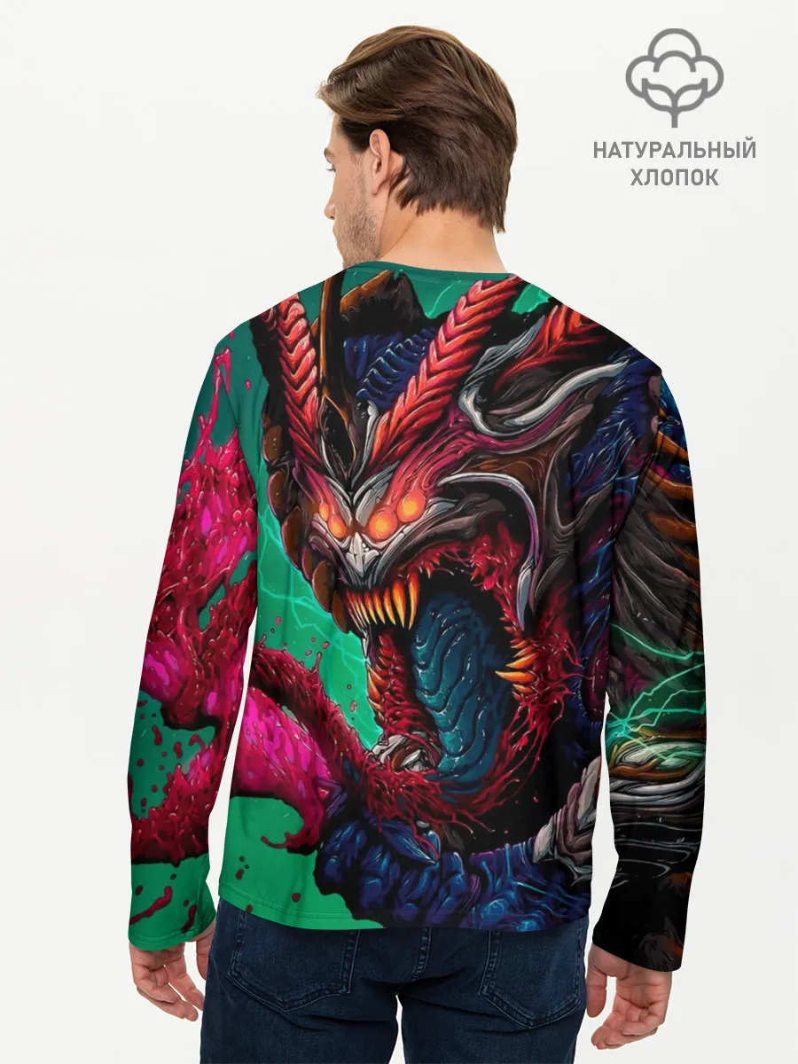 Мужской лонгслив базовый / CS GO hyper beast skin