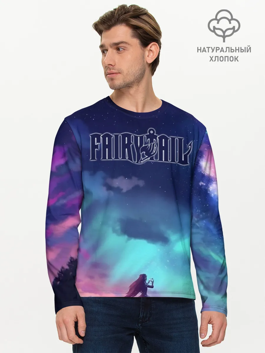 Мужской лонгслив базовый / Фейри Тейл рассвет