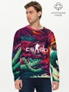 Мужской лонгслив базовый / CS GO hyper beast skin