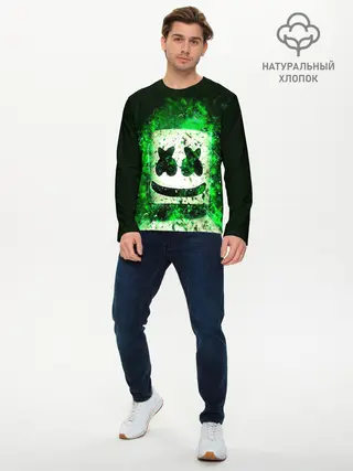 Мужской лонгслив базовый / Marshmello